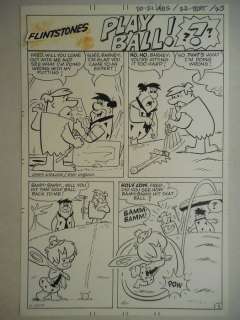 Dirgo, Ray | Original page  - The Flintstones  - Play Ball  - (1970s) | Catawiki