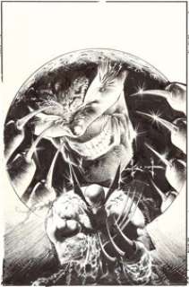 Sam Kieth Wolverine: Blood Hungry Cover Original Art (Marvel, 1993).