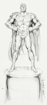 John Byrne Action Comics #600 Superman Cover Element Original Art (DC, 1988). | Heritage