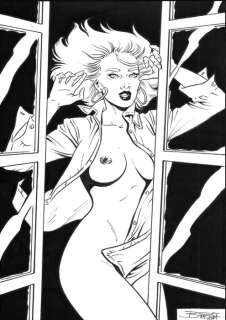 Elisabetta Barletta | Pin Up - E. Barletta - original artwork "air" - Page volante - Exemplaire unique (2023) | Catawiki