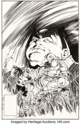 Whilce Portacio and Scott Williams The Punisher #16 Kingpin Cover Original Art (Marvel, 1989). | Heritage