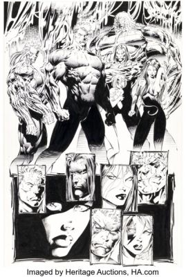 Marc Silvestri, Matt Banning (as Batt), and others Cyberforce #10 Story Page 15 Original Art (Image, 1995).