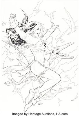 Greg Land Rogue: The Savage Land #1 Variant Cover Original Art (Marvel, 2025). | Heritage