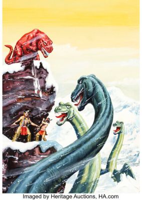 George Wilson Turok, Son of Stone #38 Cover Painting Original Art (Western/Gold Key, 1964). | Heritage