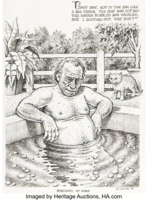 Robert Crumb The Captain Is Out To Lunch And The Sailors Have Taken Over The Ship "Bukowski At Home" Illustration Original Art (Black Sparrow Press, 1989). | Heritage