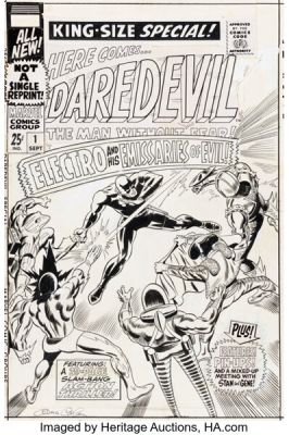 Gene Colan and Frank Giacoia Daredevil Annual #1 Cover Original Art (Marvel, 1967). | Heritage