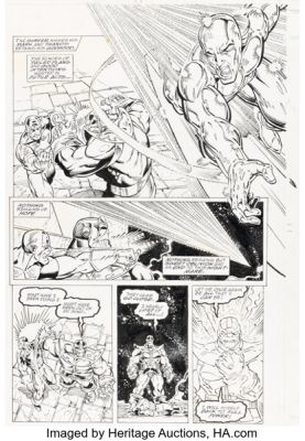 Ron Lim, Joe Rubinstein, and Bruce Solotoff The Infinity Gauntlet #4 Story Page 37 Original Art (Marvel, 1991). | Heritage