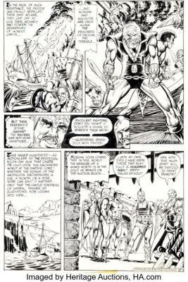 Mike Grell Warlord #2 Story Page 9 Original Art (DC, 1976).