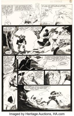 Mike Mignola and Mark Badger Dr. Strange and Dr. Doom: Triumph and Torment Story Page 2 Original Art (Marvel, 1989).