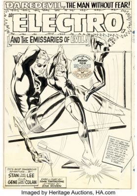 Gene Colan and John Tartaglione Daredevil Annual #1 Splash Page 1 Original Art (Marvel, 1967).