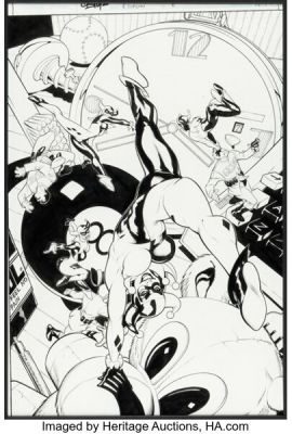 Terry Dodson and Rachel Dodson Harley Quinn #5 Cover Original Art (DC, 2001). | Heritage