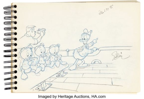 Sergio Garrido - Donald Duck Complete Sketchbook Original Art (c. 2008).