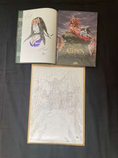 Ratera, Mike | Ratera, Mike - Crayonné original + 2 albums + dédicaces - Couverture - Le Chant des Elfes T3 - (2010) | Catawiki