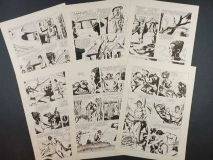 Jeva, Lino | Jeva, Lino 6x tavole originali Tarzan: "Kadoum Lo Stregone" | Catawiki