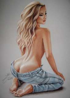 Sly | Sly - Original drawing in colour - Nude women - Size: 31 x 42 cm. - (2023) | Catawiki