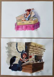 Van Der Linden, Ed | Van der Linden, Ed - 2x Originele tekening in kleur - Drawlloween - (2017) | Catawiki