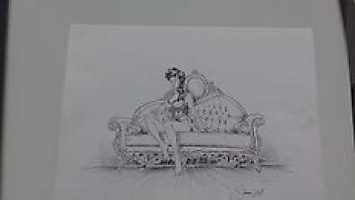 Salomone, Paul - 1 Original drawing - L’homme qui n’aimait pas les armes à feu - Margot sur canapé - 2012 | Catawiki