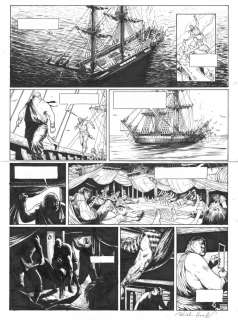 HENAFF Patrick - Planche originale 8 du TESTAMENT DU CAPITAINE CROWN tome 2 L‘or des damnés par Patrick HENAFF
