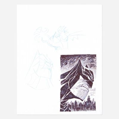 Lot 106 - Bruce Walter Timm, Batman Preliminary Cover Original Art (DC Comics) | Landry Pop Auctions