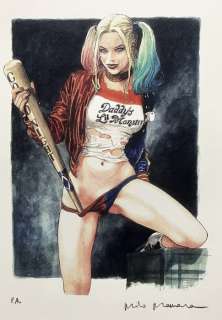 Milo Manara Lithograph - Harley Quinn - Original Signed 21,5 x 29,5 cm - Suicide Squad - 2016 | Catawiki