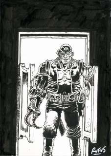 Rufus Dayglo - Judge Dredd - the Cursed Earth - Osprey Games - Card Art 10 - Rufus Dayglo