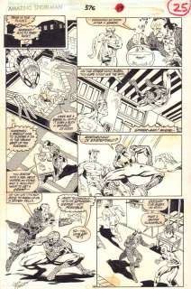 Al Milgrom, Dan Panosian, Jeff Johnson - amazing spider-man #376 p. 25 - spidey action - 1993 signed