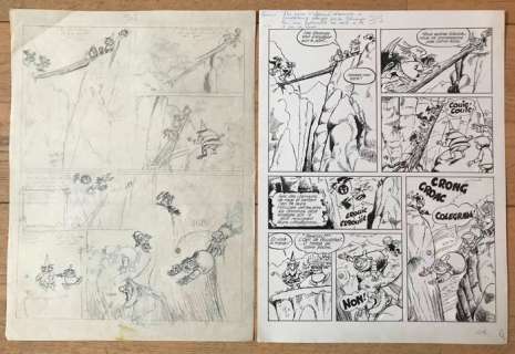 Sirius - 1 Page originale + page préliminaire originale - Bouldadar et Colegram - La Guerre des Kobolds - 1980 | Catawiki