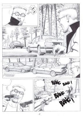 Bogusław Polch | KRON 2, strona 4, szkic | Galeria Komiksu
