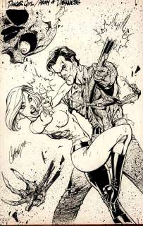 J. Scott Campbell - danger girl and the army of darkness #1 cover (art used for 4 covers! ) 2011