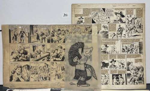 Lot de 14 planches originales et dessins. Planche « Fantomas » par… | misc / divers