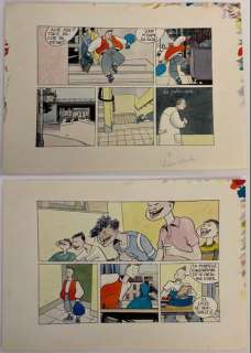 Baru - 2 Original colour page - Histoire complète - La Poubelle d’aujourd’hui est le cartable d’hier.... - (années 1980) | Catawiki