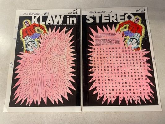 KLAW IN STEREO art original comic color guides 1980 MARVEL 2 Pages FUN GAMES #9 | eBay US (Buy It Now)