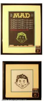 Bob Clarke- Mad #128 Cover Art (1969). Humorous Bob Clark artwork for the "blackboard" cover of Mad - | Heritage