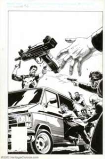 Russ Heath - Original Art for Cover, Pin-up and Complete 21-page Story for Punisher #26 (Marvel, 1989). If down - | Heritage