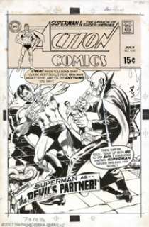 Curt Swan and Neal Adams - Original Cover Art for Action Comics #378 (DC, 1969). A titanic collaboration between - | Heritage