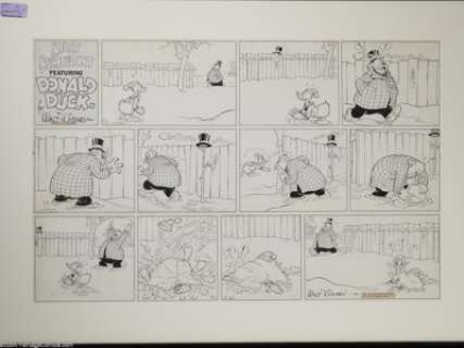 Al Taliaferro - Silly Symphony - Donald Duck Sunday Comic Strip Original Art, dated 2-21-37 (King Features -