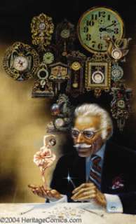 Kelly Freas - "Time Keeper" Fantasy and Science Fiction Magazine Cover Original Art (1990). Acrylic - | Heritage