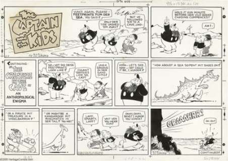 John Dirks - The Captain and the Kids Sunday Comic Strips Group of 25 Original Art (United Features Syndicate, -