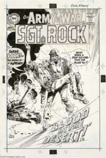 Joe Kubert - Our Army at War #193 Cover Original Art (DC,1968). Sgt. Rock was the ultimate WWII topkick -- ready to - | Heritage