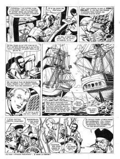 Planche originale 8 de la série Barbe Rouge L‘or et la gloire par Christian GATY