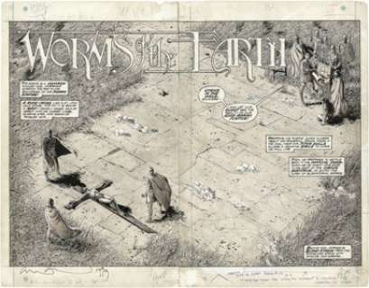 Barry Smith and Tim Conrad - The Savage Sword of Conan #16, Splash page 48 and 49 Original Art (Marvel, 1976). In -