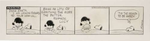 Charles Schulz - Peanuts Daily Comic Strip Original Art, dated 12-2-61 (United Features Syndicate, 1961). For - | Heritage