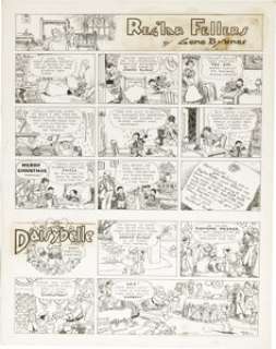 Gene Byrnes - Reg‘lar Fellers Sunday Comic Strip with Daisybelle Strip Original Art, dated 12-20-36 (N.Y. Tribune, -