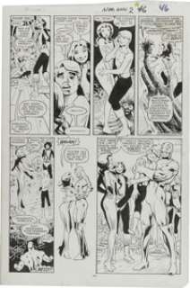 Alan Davis - New Mutants Annual #2, page 46 Original Art (Marvel, 1986). Captain Britain, Warlock, and the rest of -