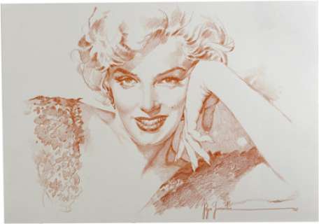 Jose Gonzalez - Marilyn Monroe Portrait Illustration Original Art (2002).  Jose Gonzalez has drawn a deliciously - | Heritage