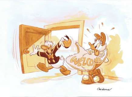 Cardona - 1 Watercolour - Donald Duck | Catawiki