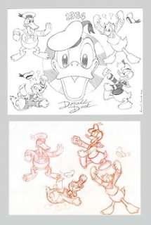 Roberto Ronchi - 2 Original drawing - Donald Duck - "Old Rage 90" - 2024 | Catawiki