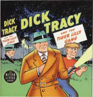 Big Little Book "Dick Tracy and the Tiger Lilly Gang" Cover Original Art (Whitman, 1949). Dapper -