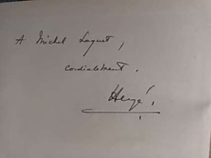 Tintin T6 - L’oreille cassée (B8) - Feuillage bleu + dédicace manuscrite - C - 1 Album - Réédition - 1953 | Catawiki