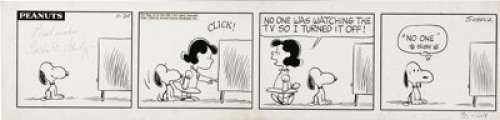 Charles Schulz Peanuts Daily Comic Strip Original Art, dated 11-25-63 (United Feature Syndicate, 1963). Even - | Heritage